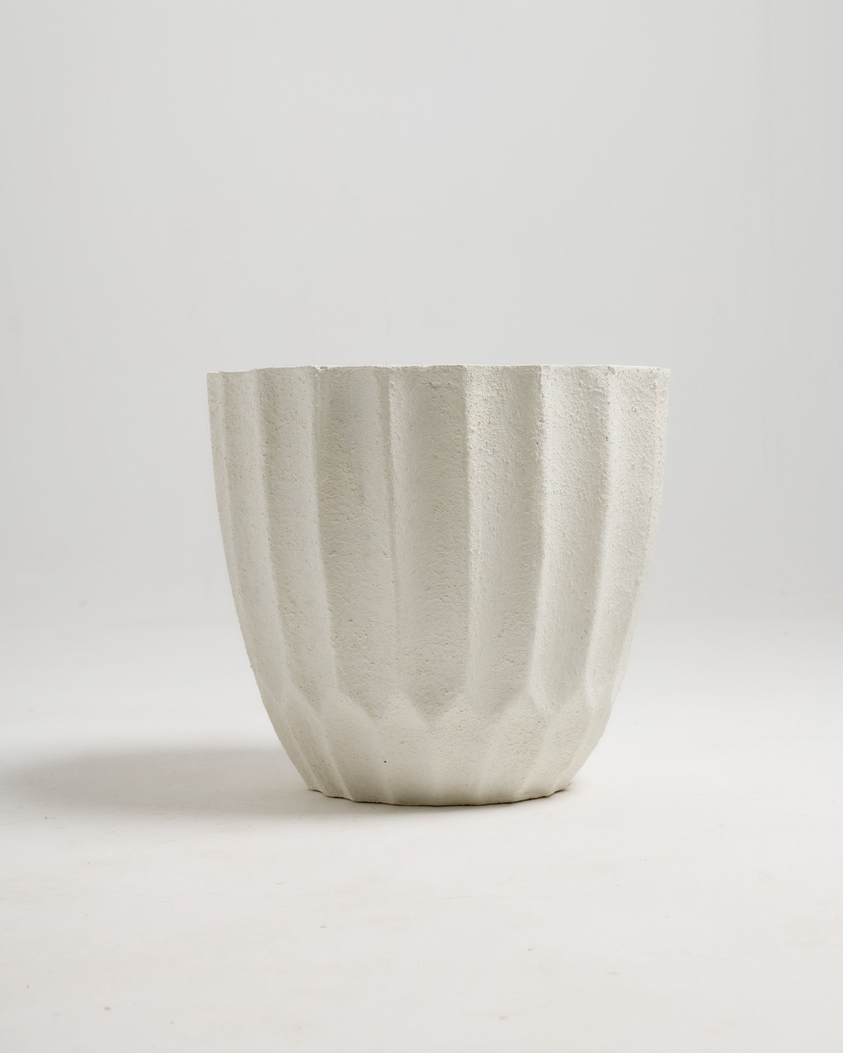 White strip Fiber Pot Wasilaah UAE