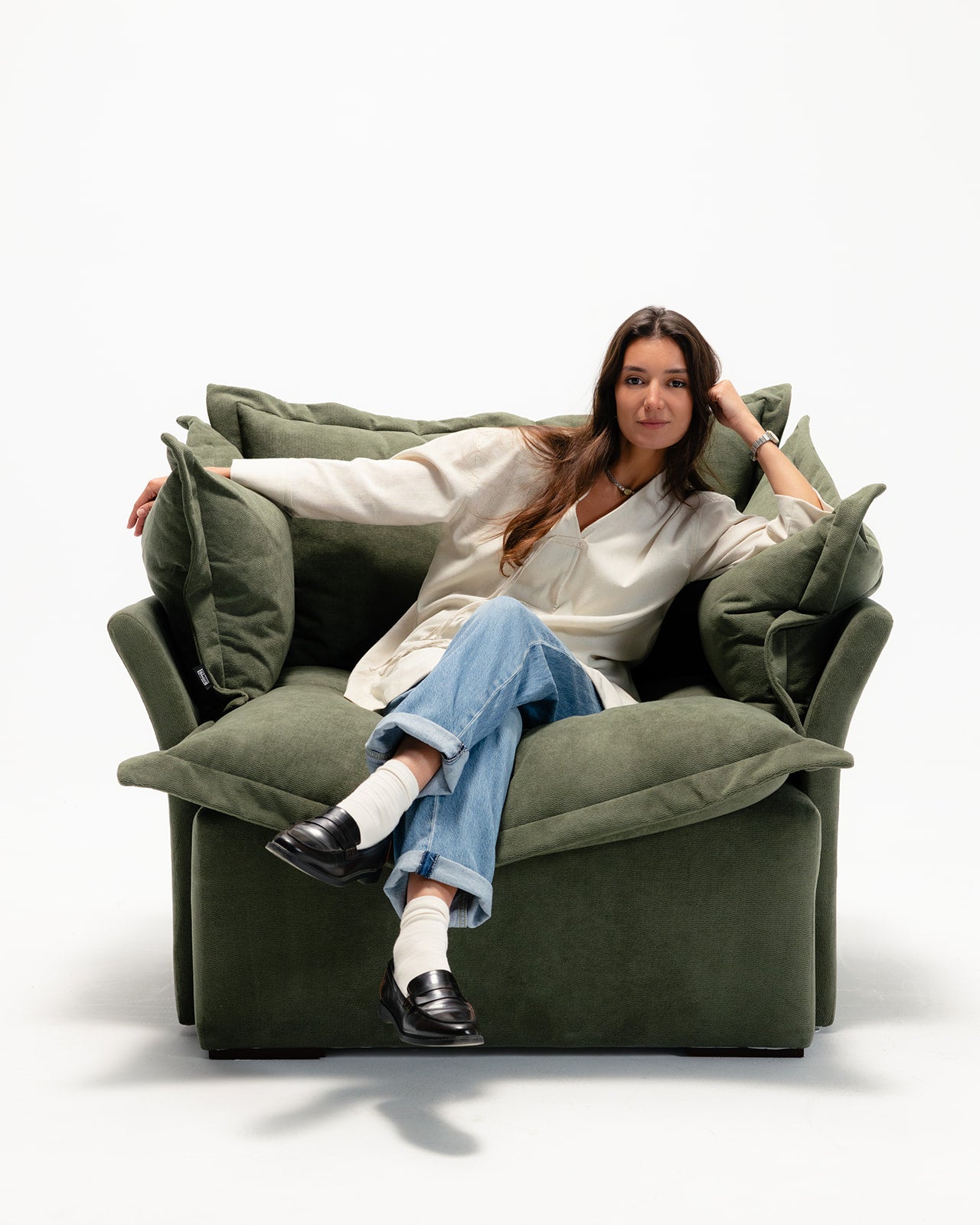 Green sofa in uae