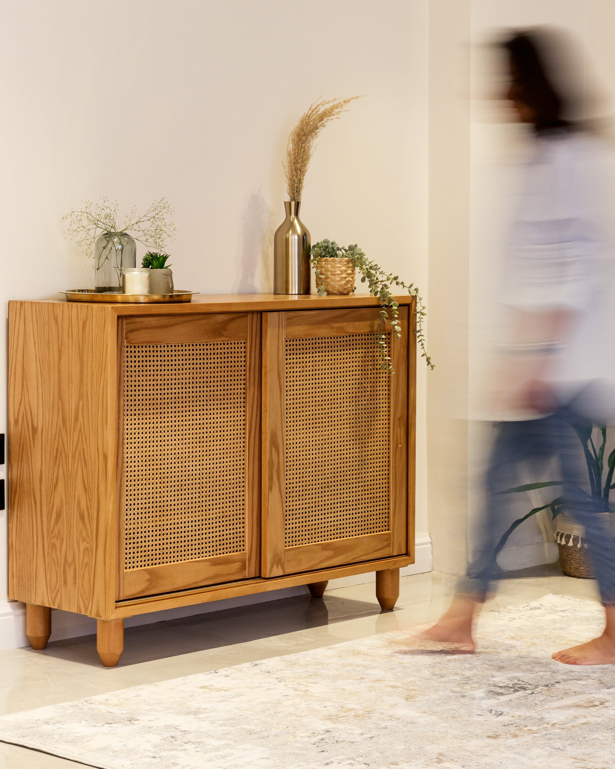 Boho Sliding Shoe Rack Wasilaah UAE