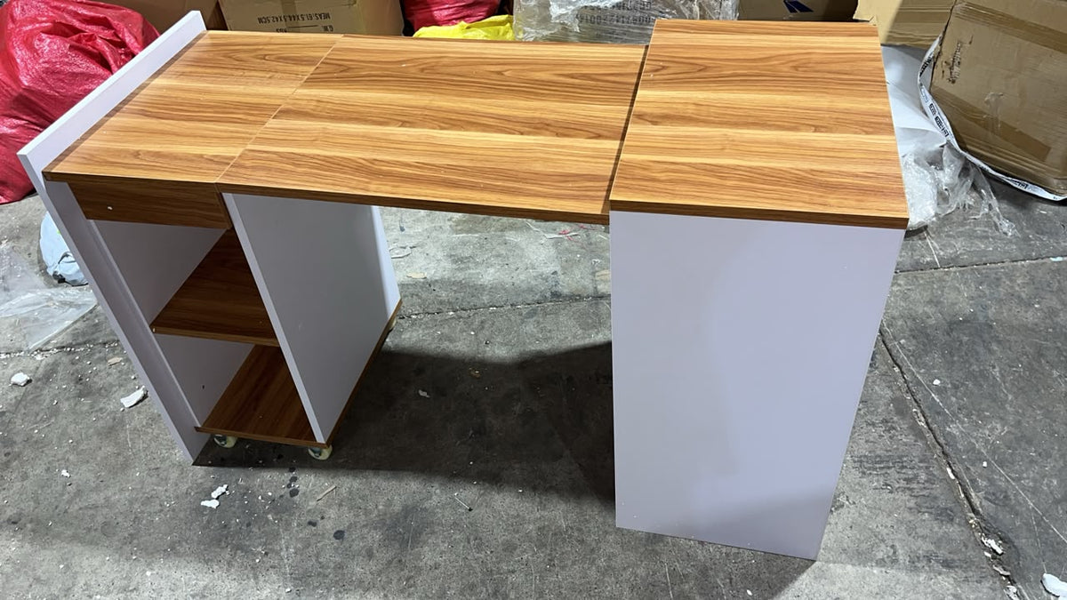 OVILE FOLDABLE DESK White and Brown (OUTLET 1)