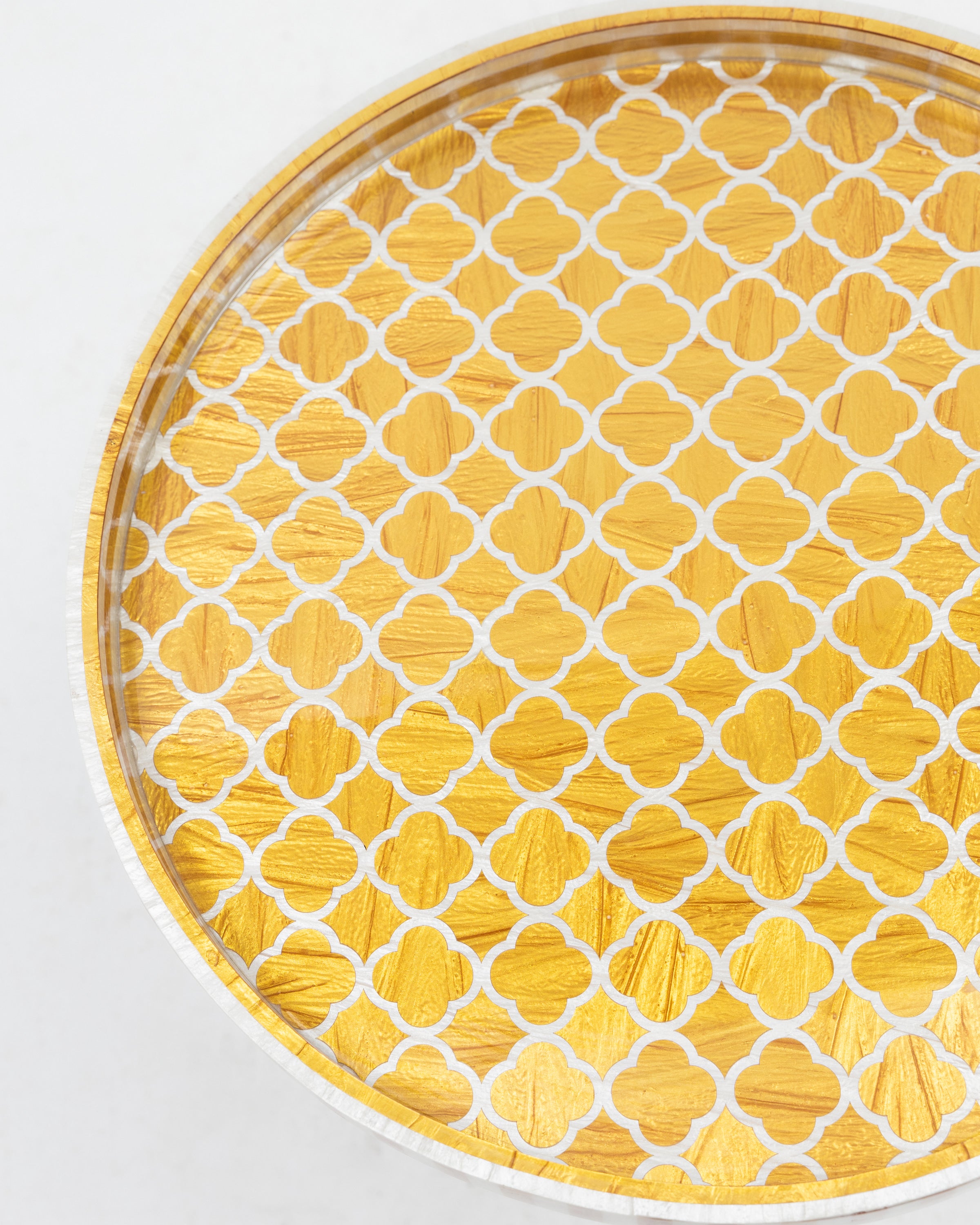 Affordable Gold Inlay Side Table