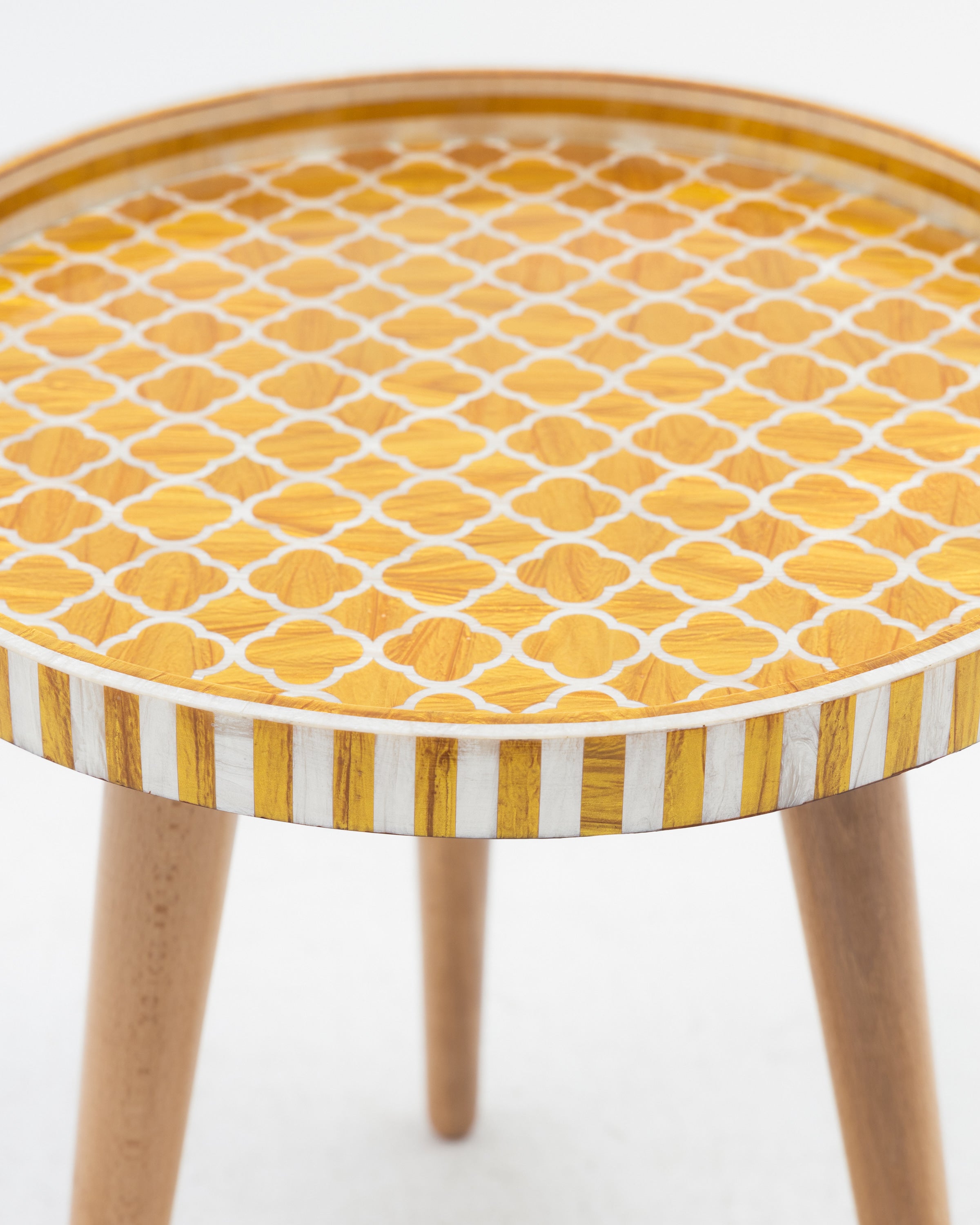 Gold Inlay Side Table 