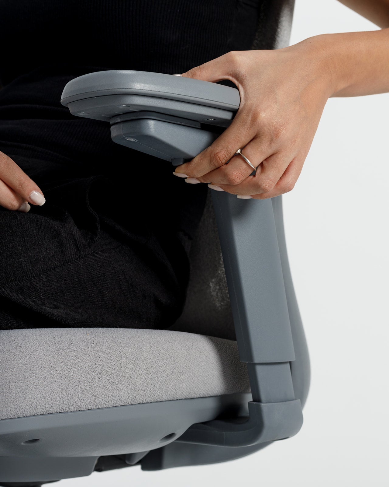 Grey arm rest home office chair Wasilaah dubai
