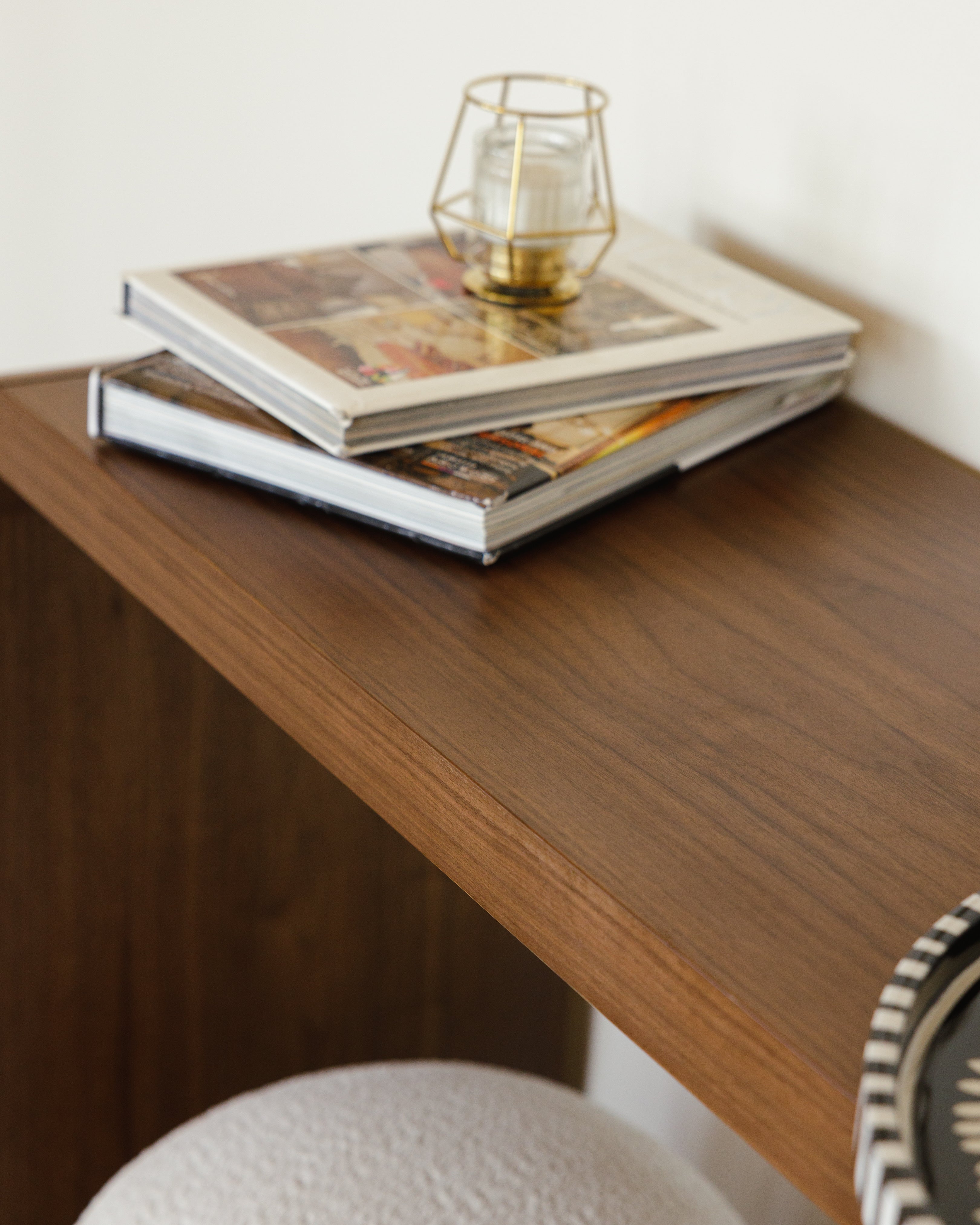 Walnut Console Entryway Table Wasilaah