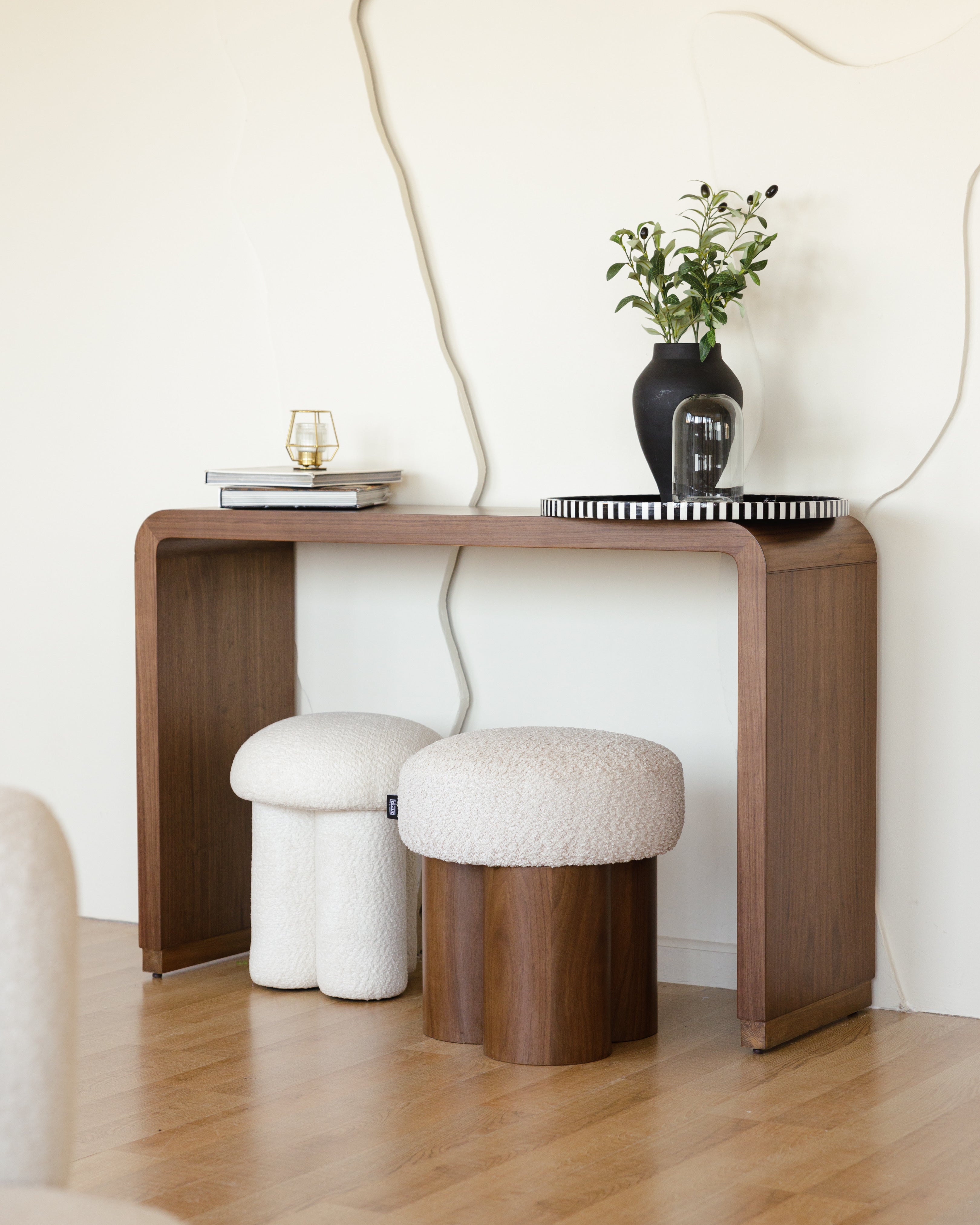 Walnut Console Entryway Table Wasilaah