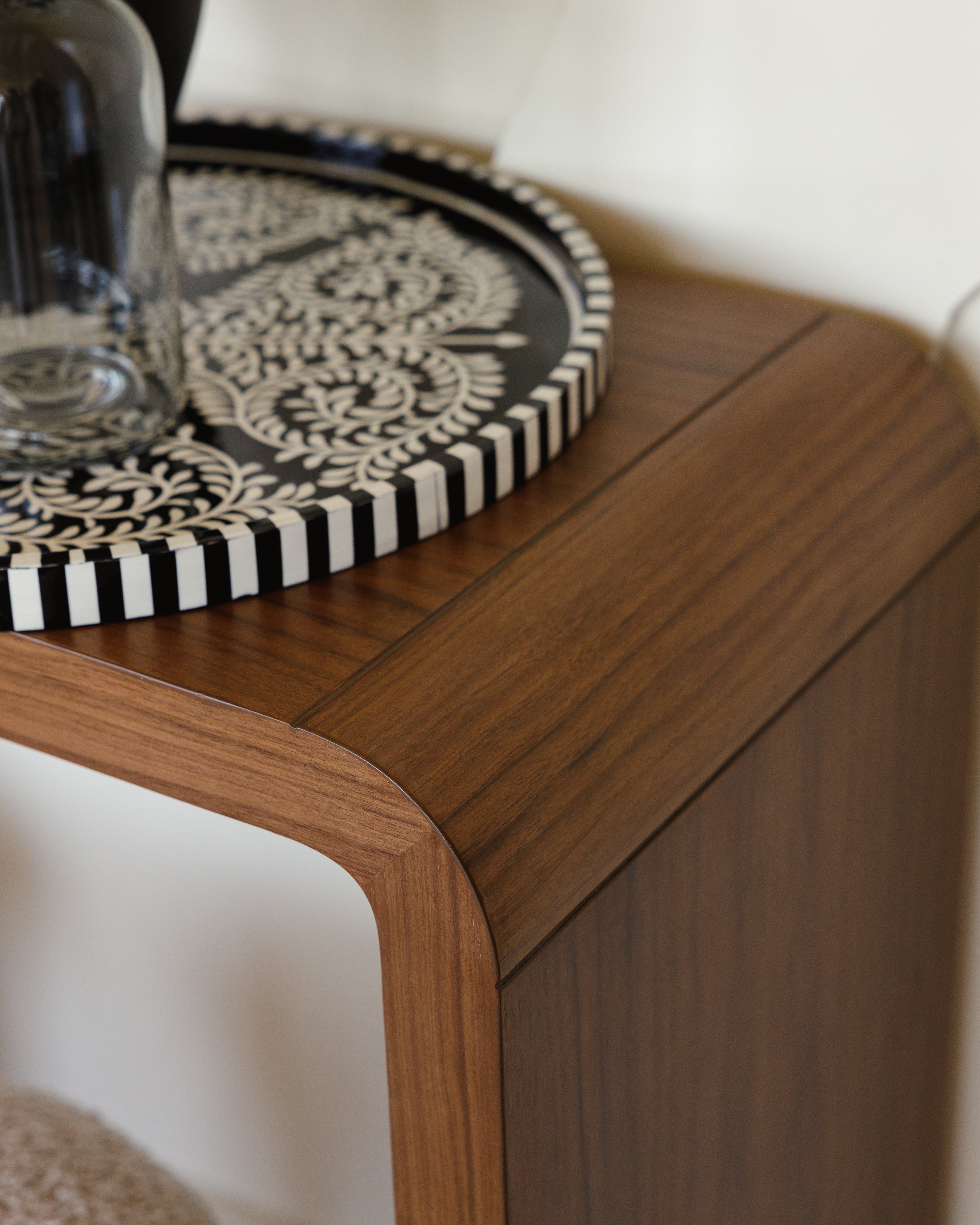 Walnut Console Entryway Table Wasilaah