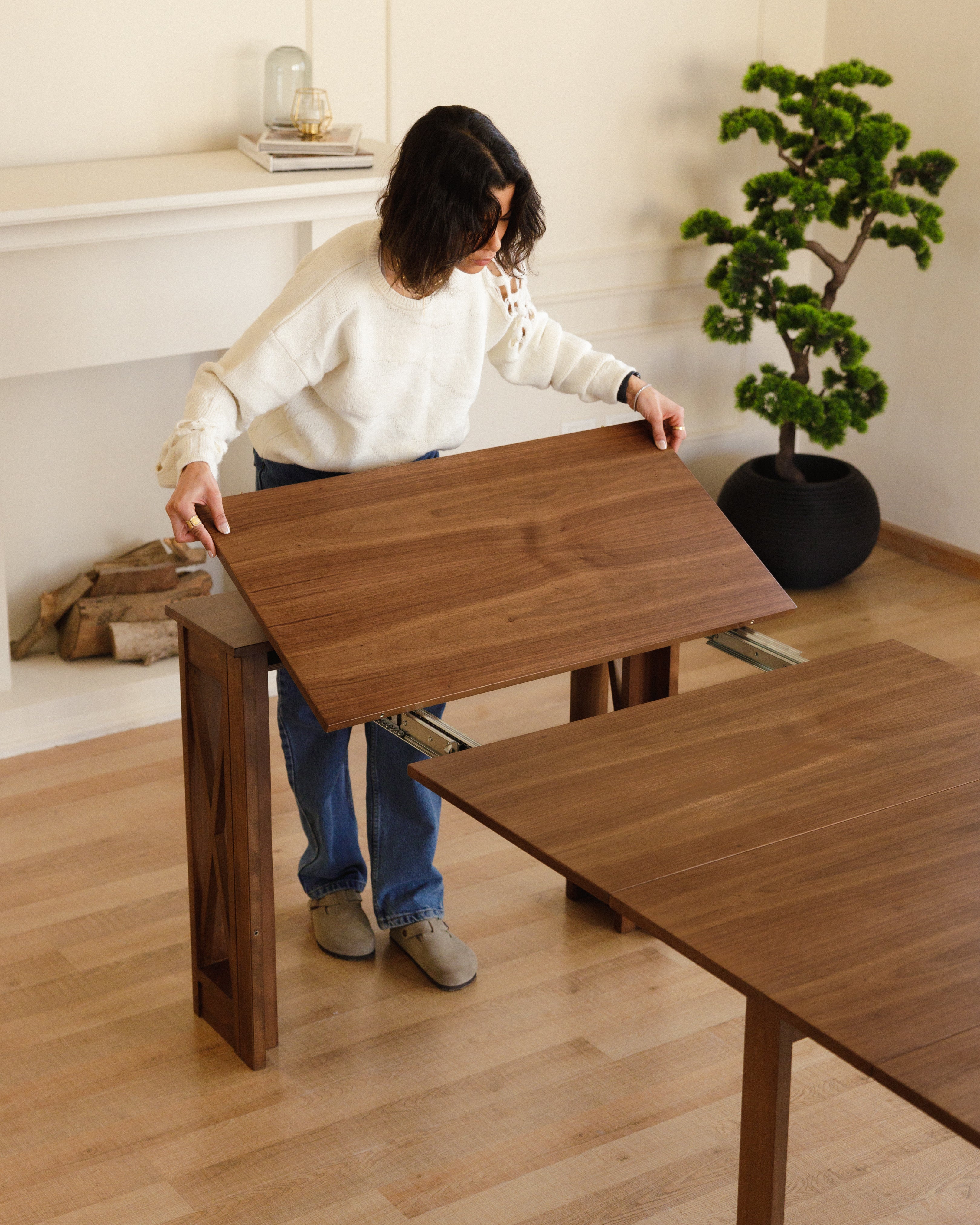 Walnut Transformer Table Wasilaah