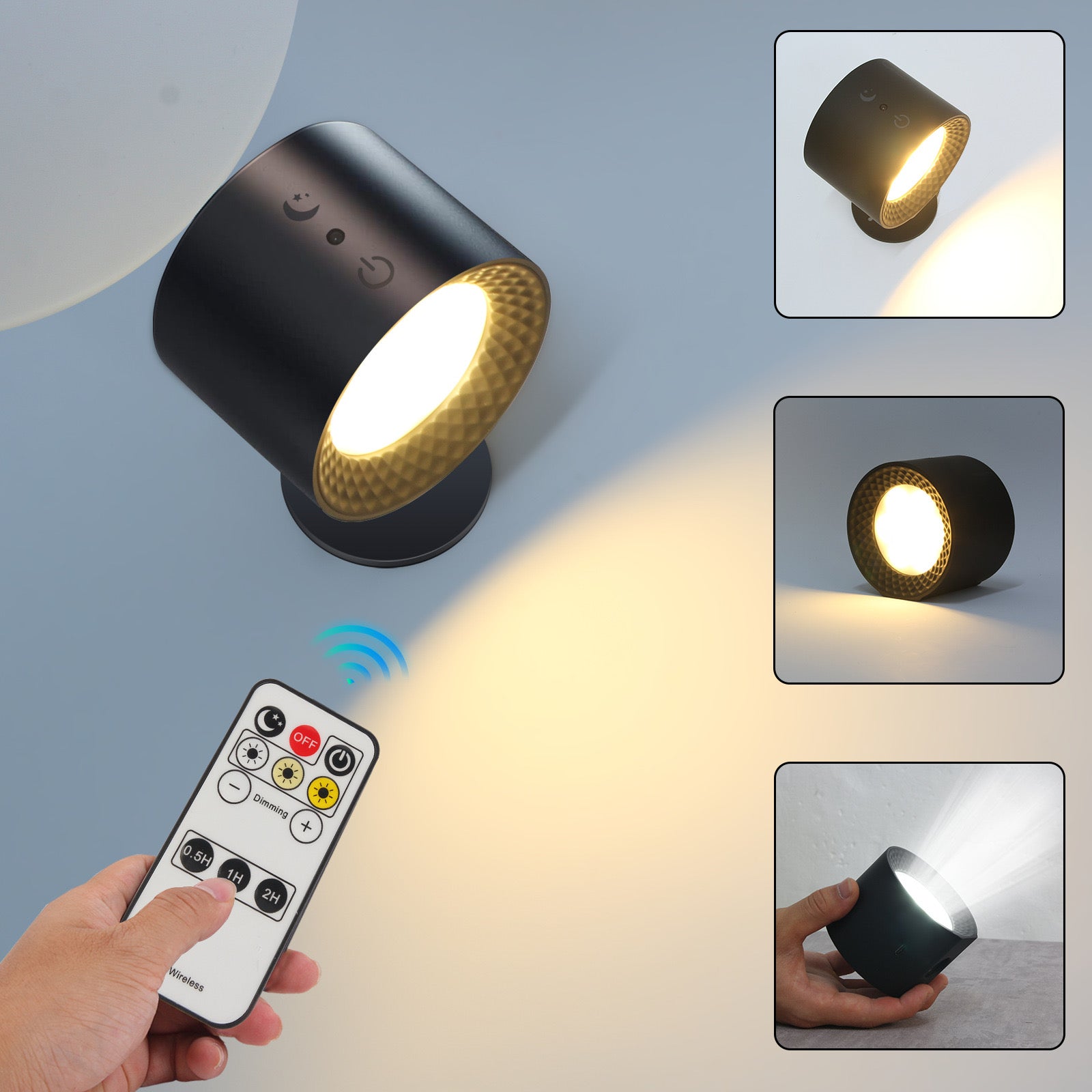 wall mount light with remote control